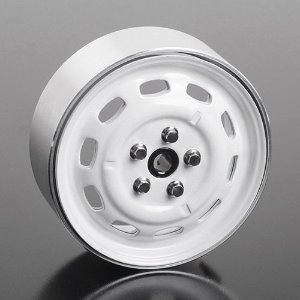 [#Z-W0311] [4개] Stamped Steel 1.7&quot; 10-Oval Hole Wheels (White)