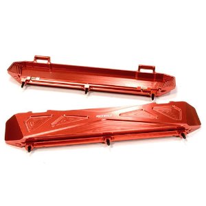 [#T4131RED] Billet Machined Alloy Battery Box Cover (2) for 1/10 Summit/E-Revo (Red)