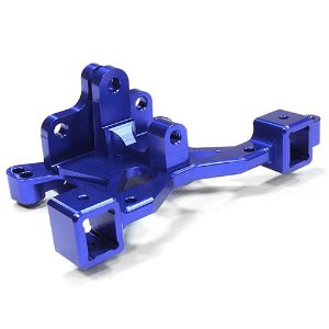 Billet Machined Rear Body Post Tower &amp; Pin Mount for Traxxas 1/10 Scale Summit (Blue)