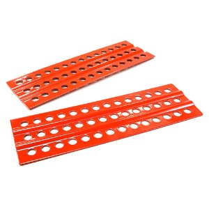 Realistic Alloy Vehicle Extraction &amp; Recovery Boards for 1/10 Scale Off-Road (Red)
