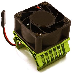 [#C28600GREEN] 36mm Motor Heatsink+40x40mm Cooling Fan 17k rpm for 1/10 TR-MT10E &amp; TRX-4 (Green)