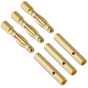 [#BM0073] [3쌍] 2mm Gold Bullet Connectors w/Heat Shrink Tubing