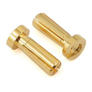 [2개] 4mm Low Profile Male Gold Bullet Connectors 18mm