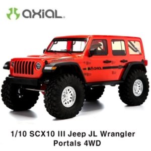[매장입고] (지프 JL 랭글러-조립완료버전) SCX10III Jeep JLU Wrangler w/Portals,Orange:1/10 RTR