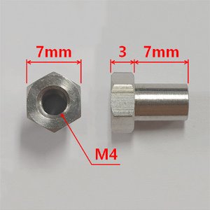 [#TRX4010/9/N-OC] [4개] Stainless Steel Hex Socket Screw for TRX4010/9MM - M4 x 7mm Barrel Nut
