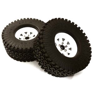 [#C27250WHITE] [2세트 반대분] Realistic Spoke Off-Road 1.9&quot; Wheel &amp; All Terrain Tire (White)
