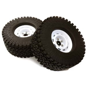 [#C27253WHITE] [2세트 반대분] Realistic Spoke Off-Road 1.9&quot; Wheel &amp; All Terrain Tire (White)