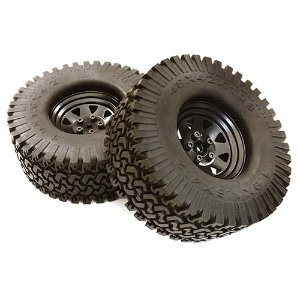 [#C27250BLACK] [2세트 반대분] Realistic Spoke Off-Road 1.9&quot; Wheel &amp; All Terrain Tire (Black)