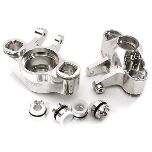 [#C28681SILVER] Billet Machined Steering Knuckles for Traxxas 1/10 E-Revo 2.0