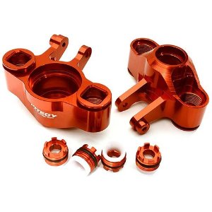 [#C28681RED] Billet Machined Steering Knuckles for Traxxas 1/10 E-Revo 2.0
