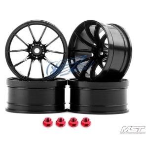 MST Black G25 RC 1/10 Drift Car Wheels offset 11 (4 PCS)