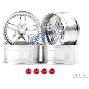 MST Flat silver FB RC 1/10 Drift Car Wheels offset 8 (4 PCS)
