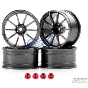 MST Grey RS II 1/10 Drift Car Wheels offset 7 (4 PCS)