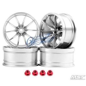 MST Flat silver G25 RC 1/10 Drift Car Wheels offset 11 (4 PCS)