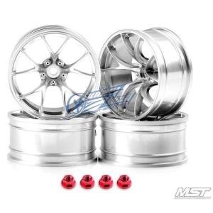 MST Flat silver RC 1/10 Drift Car Wheels offset 11 (4 PCS)