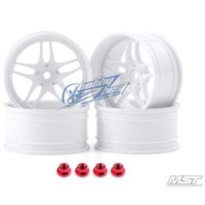 MST White FB RC 1/10 Drift Car Wheels offset 8 (4 PCS)