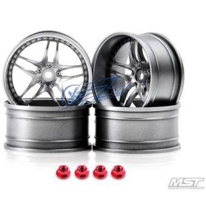 MST Paint silver FB 1/10 Drift Car Wheels offset 11 (4 PCS)