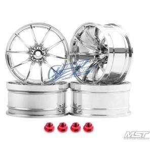 MST Silver G25 RC 1/10 Drift Car Wheels offset 11 (4 PCS)