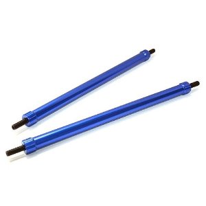 [#C26689BLUE] Billet Machined 90mm Aluminum Linkages (2) M3 Threaded for 1/10 Scale Crawler
