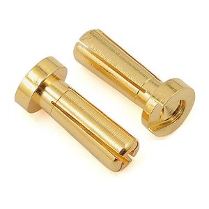[#BM0080] [2개] 4mm Low Profile Male Gold Bullet Connectors 18mm