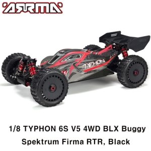 [][ARA8606V5]V5 ARRMA 1:8 TYPHON 6S V5 4WD BLX Buggy with Spektrum Firma RTR, Black