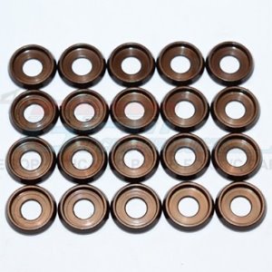 [#B40OD100TK06-OC] Spring Steel Id:4.0mm Ring , Od:10.0mm , Thk:0.6mm Button Head Flanged Washer - 20pc Set