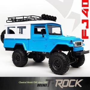 []2.4G 1:12 mini trock 4WD Rc Car rock Vehicle Truck (미니 티락 FJ40) 블루