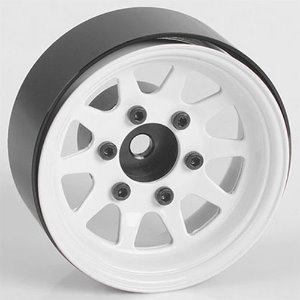 [#Z-W0309] [4개] OEM 6-Lug Stamped Steel 1.55&quot; Beadlock Wheels (White)
