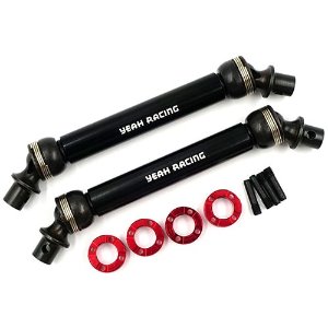 [#AXCP-004] HD Steel Front &amp; Rear Center Shaft Set Black For Axial Capra