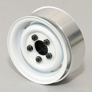 [#Z-W0076] [4개] 1.55&quot; Landies Vintage Stamped Steel Beadlock Wheels (White)
