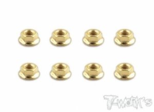 [GSS-4SN]Golden Plated Serrated M4 Wheel Nuts ( 8 pcs.）
