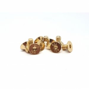 4x6mm Gold Plated Hex. Countersink Screws（10pcs.）(#GSS-406C)