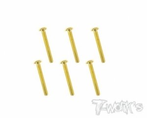 [매장입고][GSS-322B]3x22mm Gold Plated Button Head Screws（6pcs.）