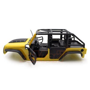 [#XS-59887AY] Jeep Hard Body Front Tube Doors Kit 313mm (Parts A) For Axial SCX10 II RC4WD TF2 Yellow