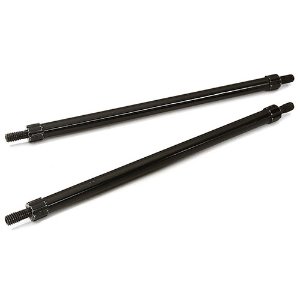 [#C28889BLACK] Billet Machined 105mm Aluminum Linkages (2) M4 Threaded for 1/10 Scale Crawler