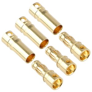 [#BM0075] [3쌍] 3.5mm Gold Bullet Connectors w/Heat Shrink Tubing