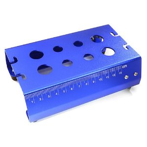[#C27182BLUE] Universal Car Stand Workstation for 1/10 Size (160x106x55mm) (Blue)