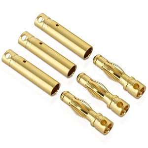 [#BM0076] [3쌍] 4mm Gold Bullet Connectors w/Heat Shrink Tubing