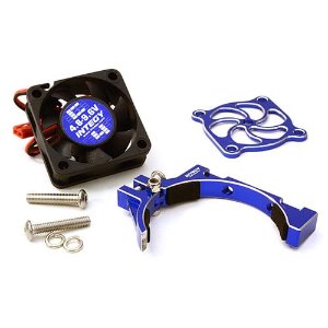 [#C26776BLUE] 30x30x10mm High Speed Cooling Fan+Clamp Type Mount for 36mm O.D. Motor (Blue)