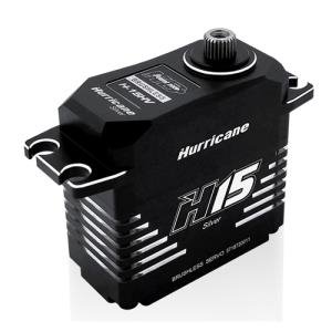 [H15-SILVER] Hurricane H15 Brushless, HV Premium Titaniun Gear 17.5 KG, 0.03 Sec