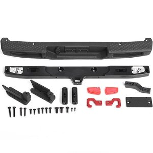 [#VVV-C1133] OEM Rear Bumper w/ Tow Hook and License Plate Holder for Axial 1/10 SCX10 III Jeep JT Gladiator