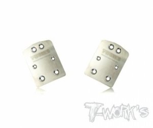 [TO-220-T2.0]Stainless Steel Rear Chassis Skid Protector (TEKNO NB48 2.0) 2pcs.