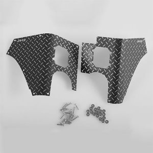 [#VVV-C0063] Rear Diamond Plates Corner Set for Tamiya Jeep Wrangler (CC-01) (Black)