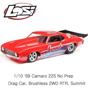 [LOS03035T1] 1/10 69 Camaro 22S No Prep Drag Car, Brushless 2WD RTR, Summit