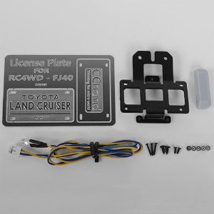 [#VVV-C0465] Rear License Plate System for RC4WD G2 Cruiser FJ40 (w/LED)