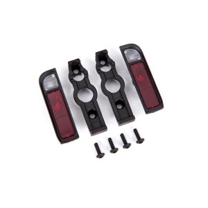 AX9122 Tail light housing, black (2)/ lens (2)/ retainers (left &amp; right)/ 2.6x8 BCS (self-tapping) (4)