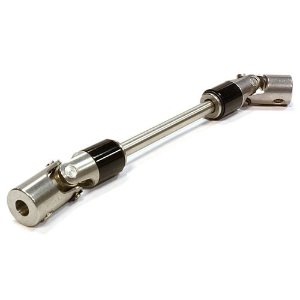 [#C25991BLACK] Billet Machined Stainless Steel Center Shaft for Tamiya Scale Off-Road CC01 (Black)