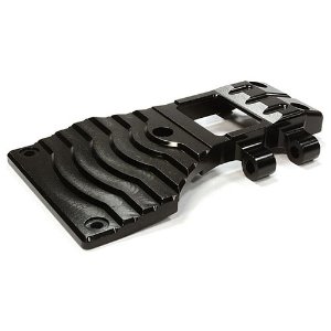 [#C25985BLACK] Billet Machined Lower Front Arm Mount Skid Plate for Tamiya Scale Off-Road CC01 (Black)