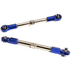 [#C30198BLUE] Machined Side Steering Turnbuckles for Traxxas 1/10 Maxx Truck 4S