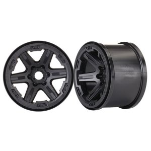 AX8671 Wheels, 3.8&quot; (black) (2) (17mm splined)